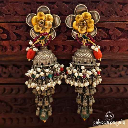 Exemplary Dual Tone Earrings (J1795)