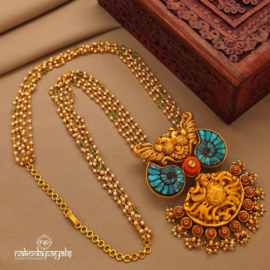 Peacock Pearled Neckpiece  (Gn10153)