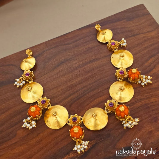 Cute Traditional Coral Pearl Choker (Gn10821)