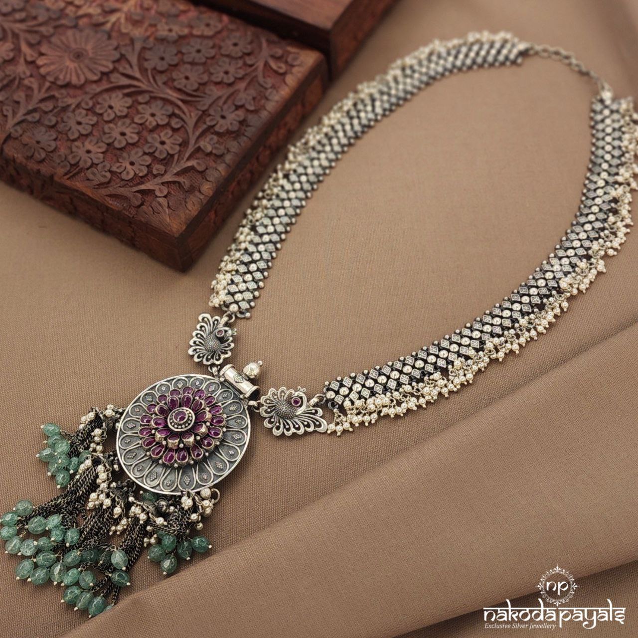 Grand Pink Floral Neckpiece (N11449)