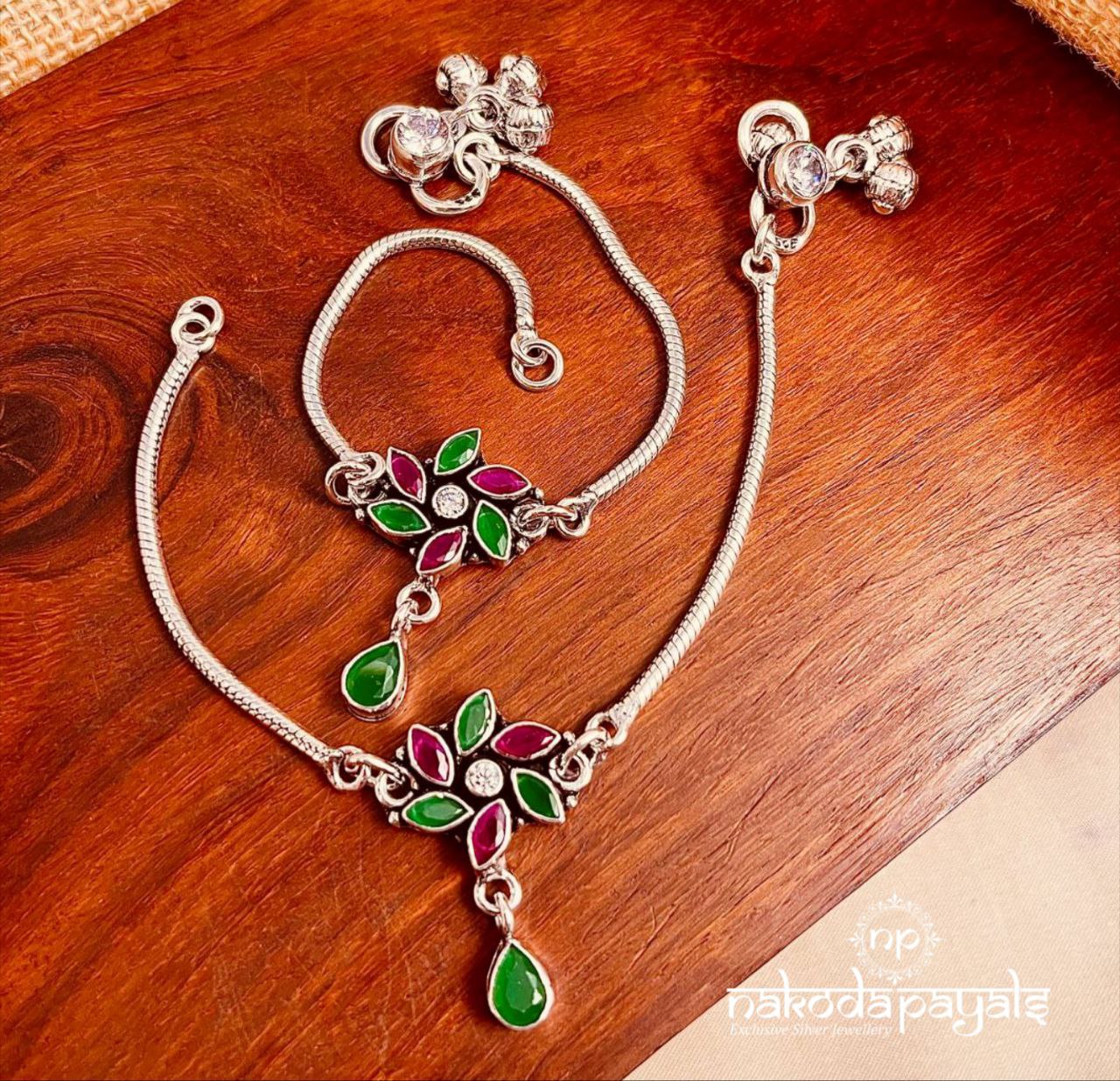 Green Drop Baby Anklets (Ka9276)