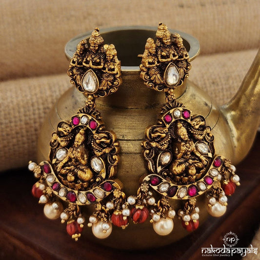 Coral Drop Kundan Earrings (Ge9041)