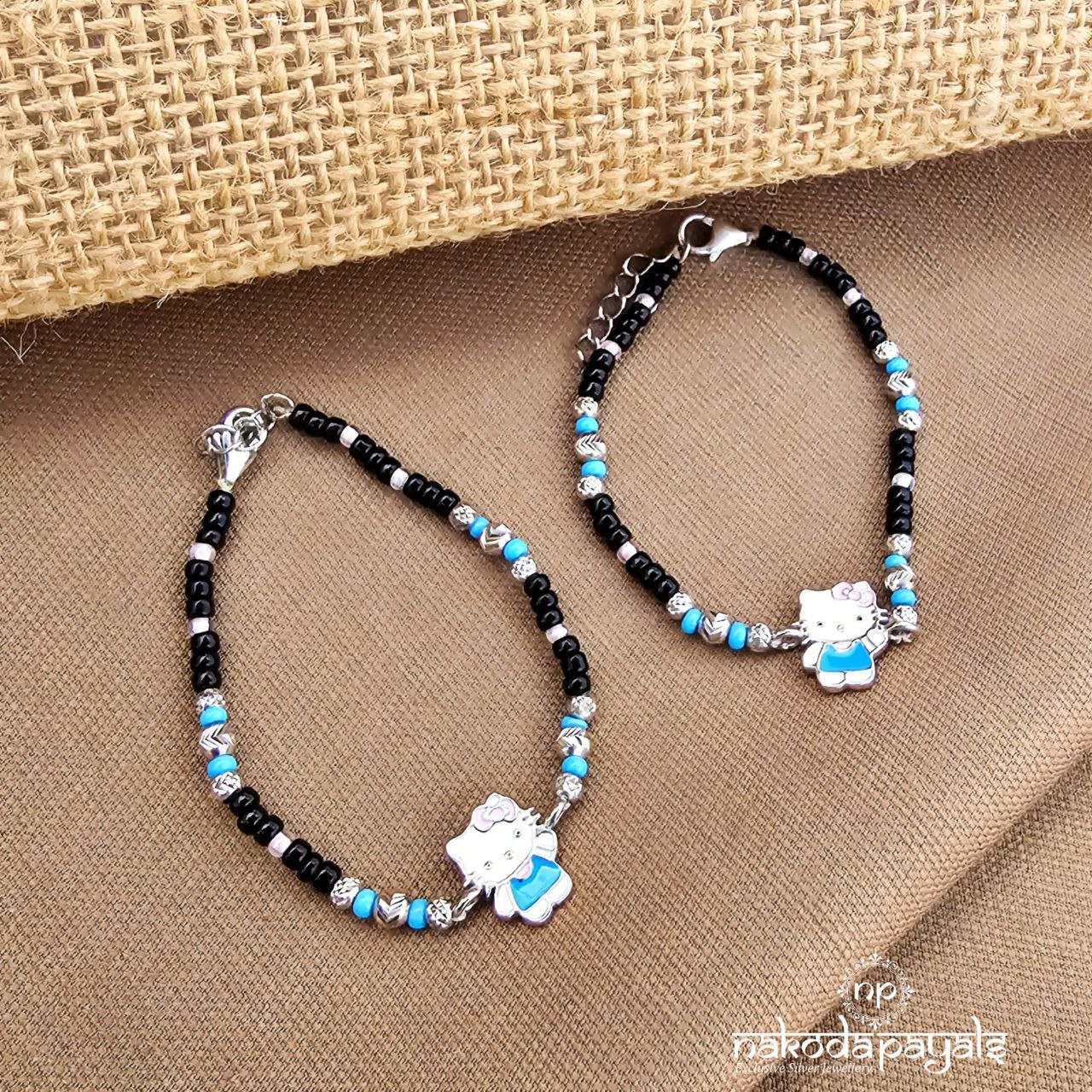 Bluish Cute Hello Kitty Kids Nazariya (Ka9471)