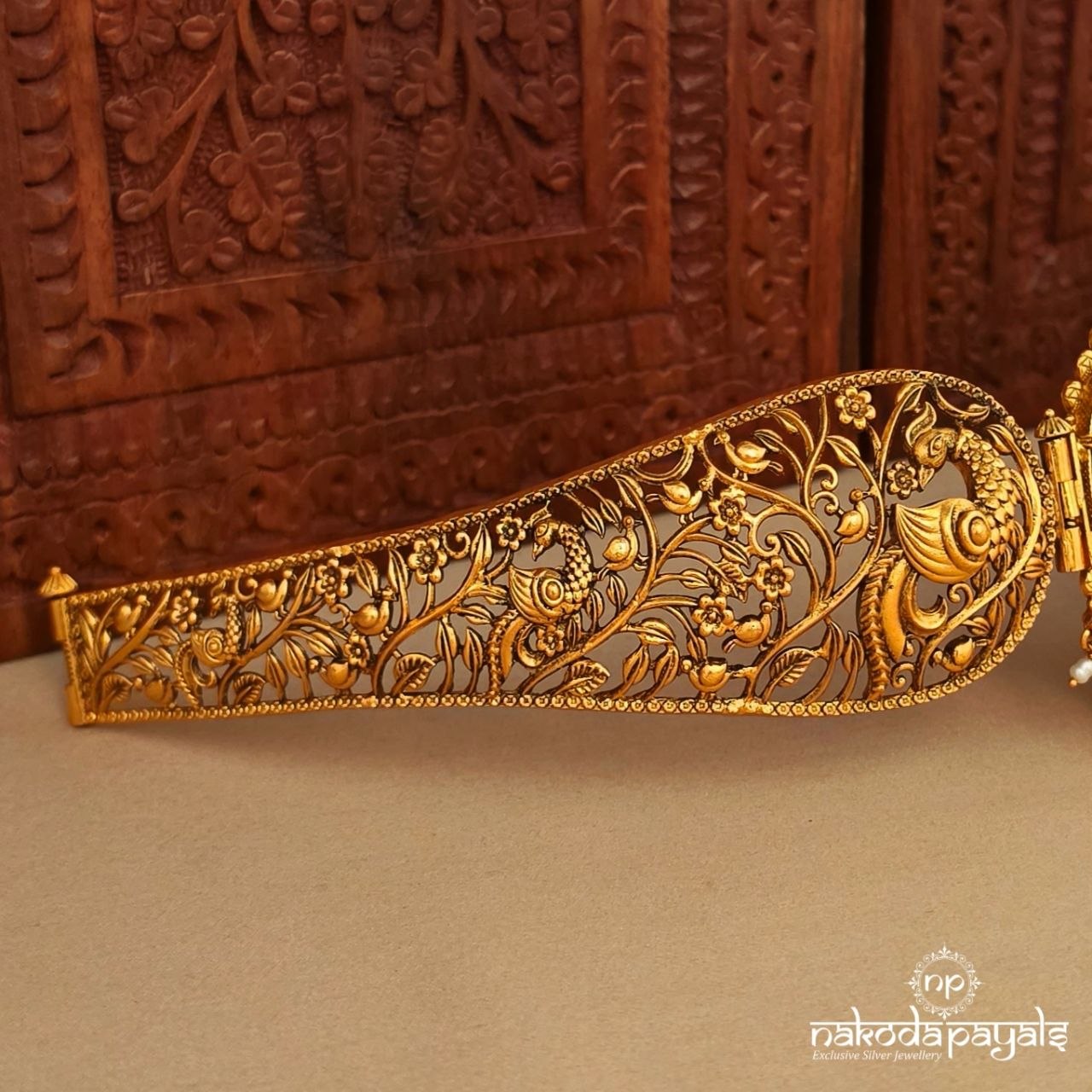 Floral Peacock Kundan Waistbelt (D0255)