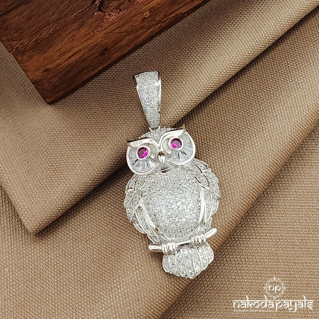 Owl  CZ Pendant (Mc1110)