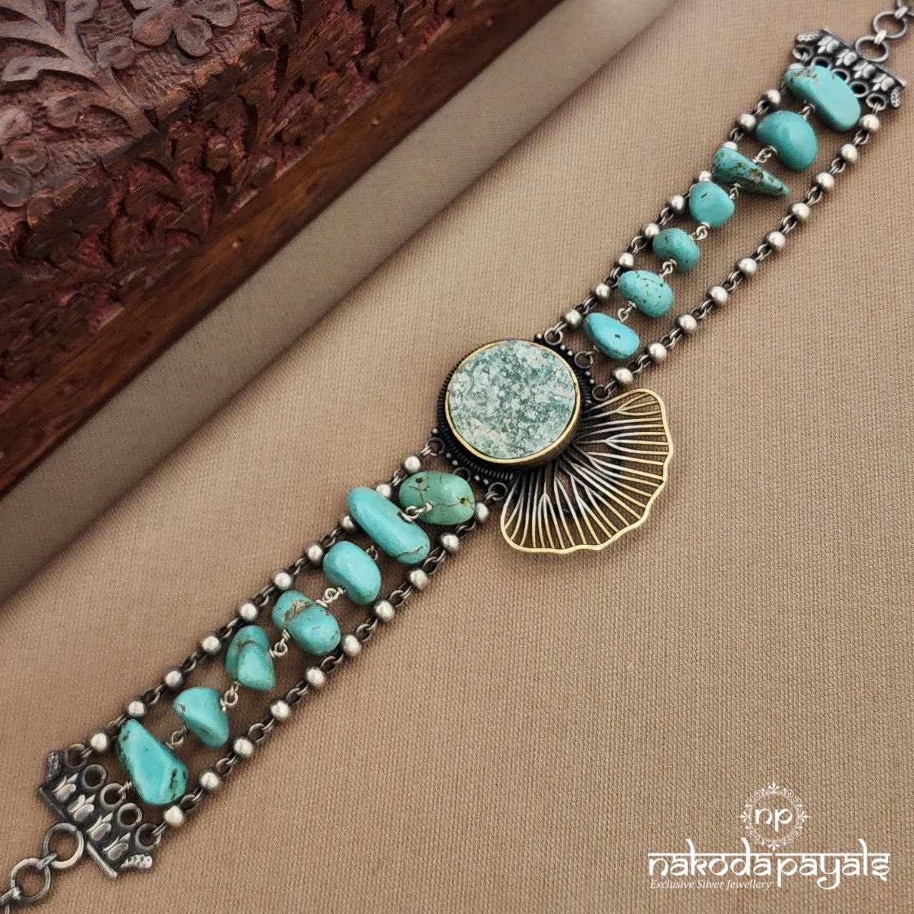 Dual Tone Turquoise Choker  (N11280)