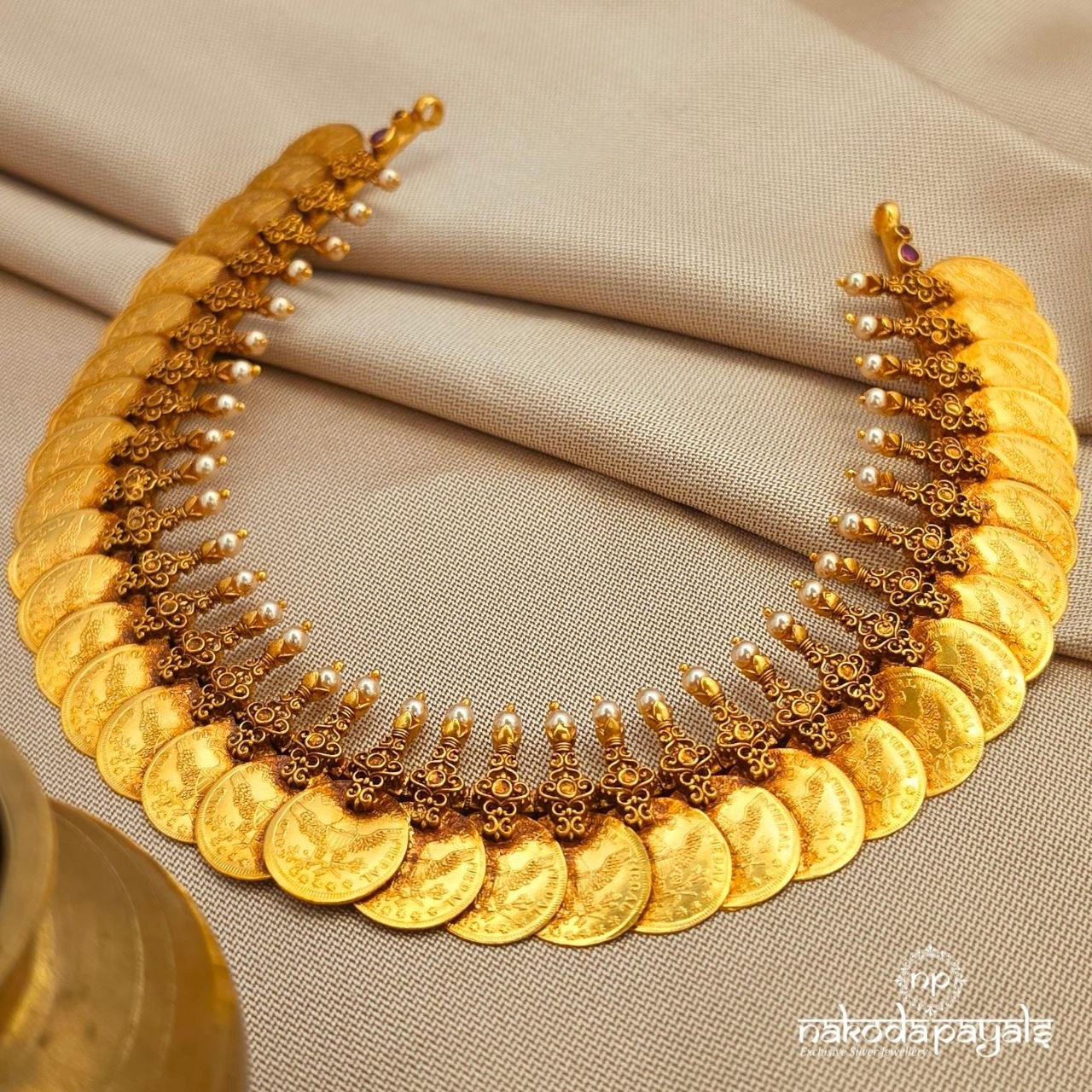 Pearled Lakshmi Kasu Neckpiece (Gn10075)