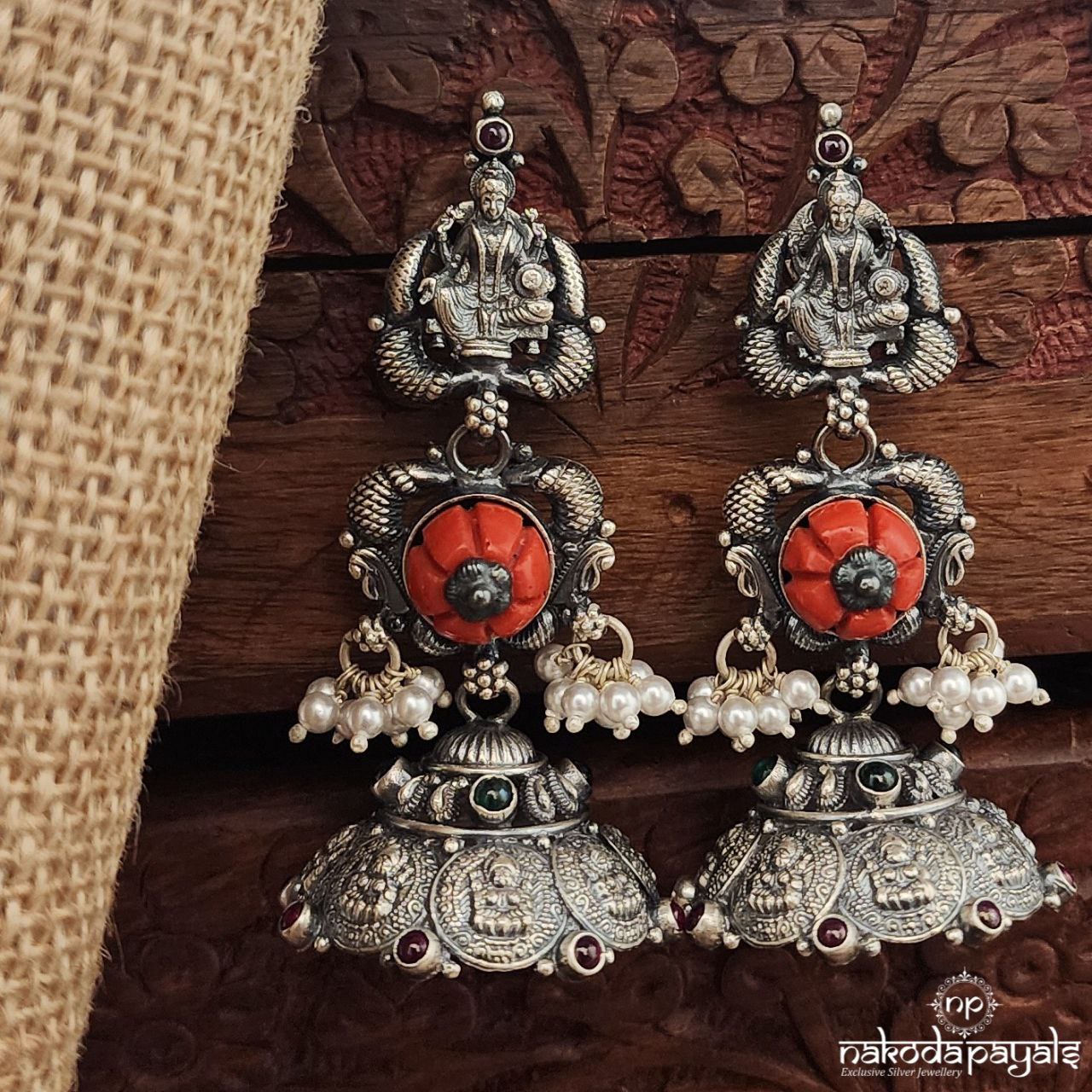 Maha Lakshmi Coral Jhumka (J1500)