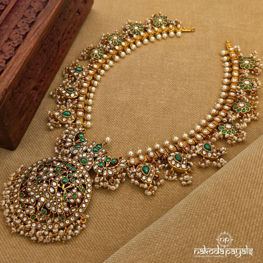 Kundan Green Peacock Neckpiece (Gn10531)