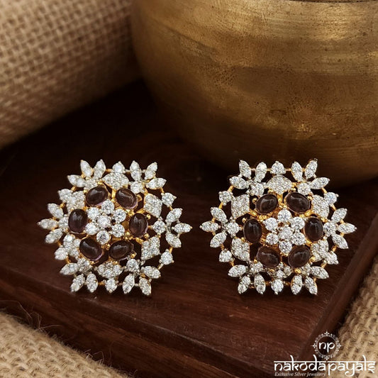 Amethyst Royal CZ Studs (Ge9614)
