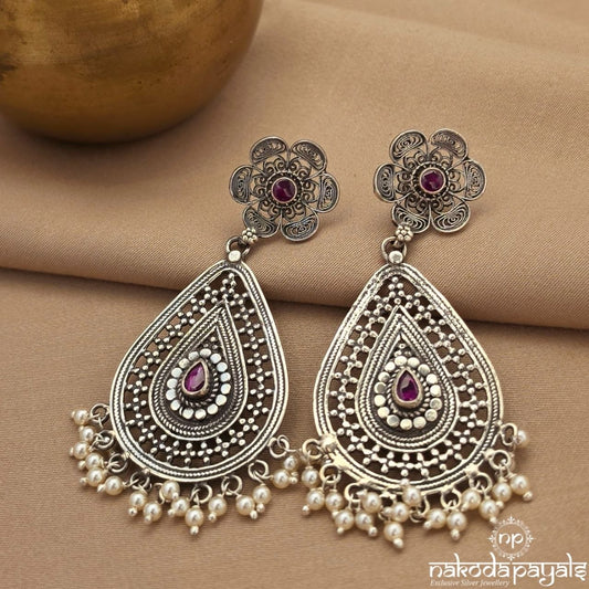 Pearly Floral Chandbali (C4086)
