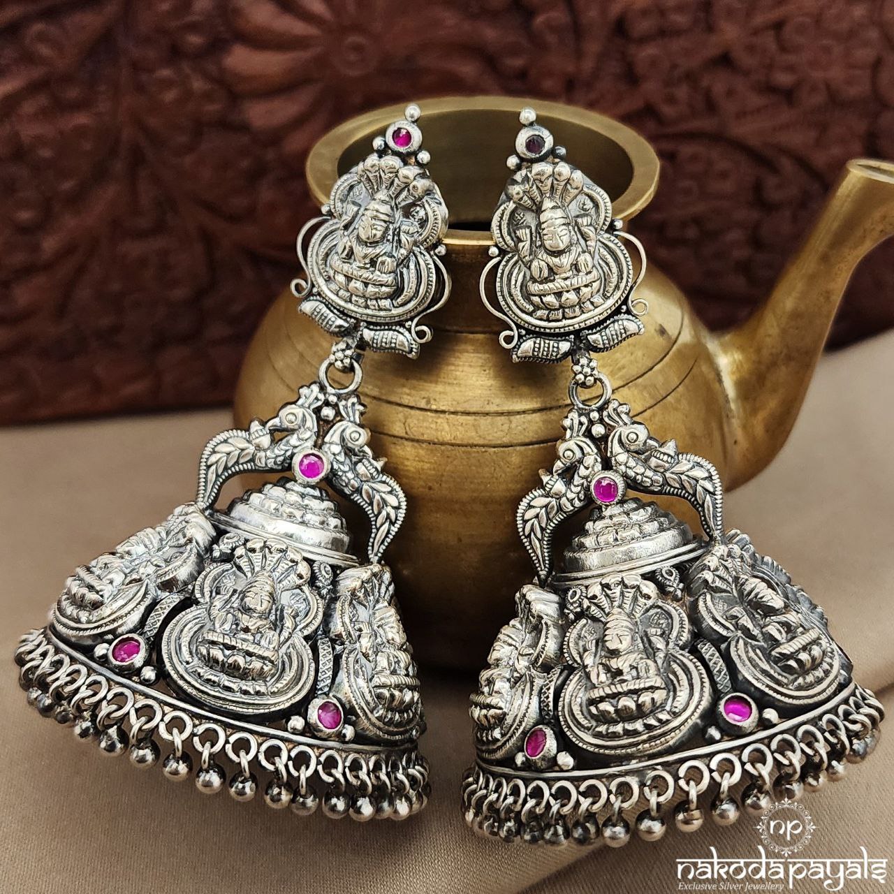 Maha Lakshmi Pink Jhumka (J1345)