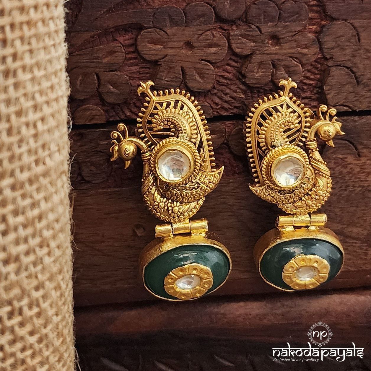Pretty Peacock Earrings (Ge9767)