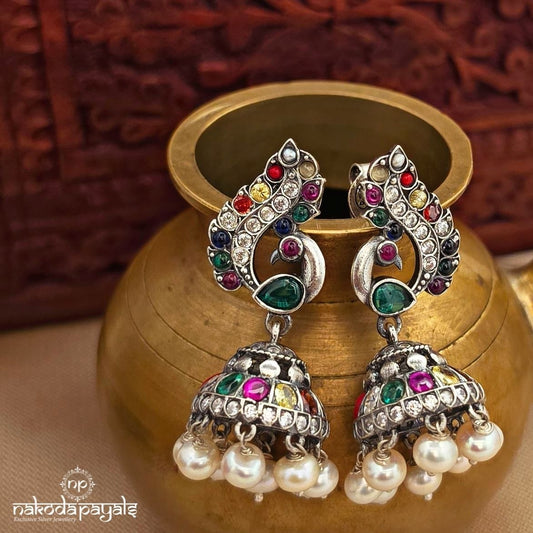 Navaratna Pearled Jhumka (J1614)