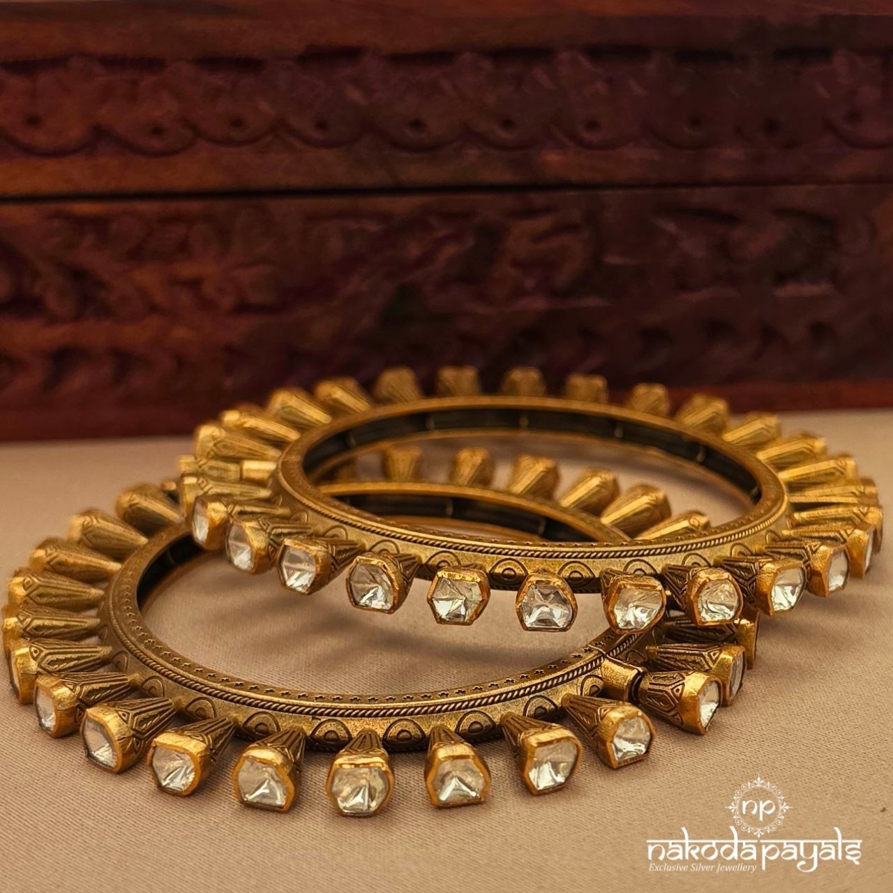 Moissanite Kada Pair (2.4) (Gk3263)