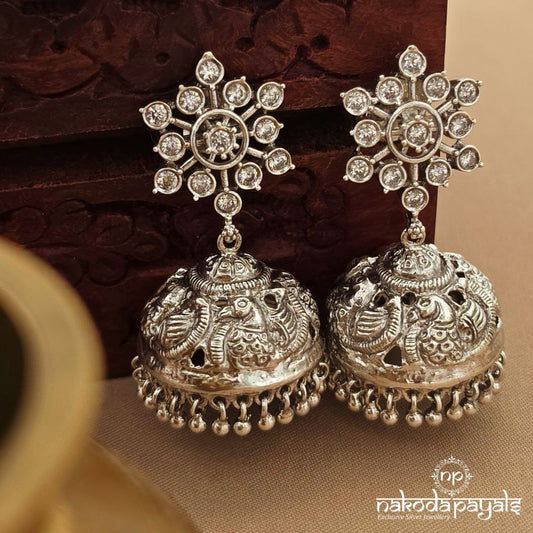 Sparkling Peacock Jhumka (J1784)
