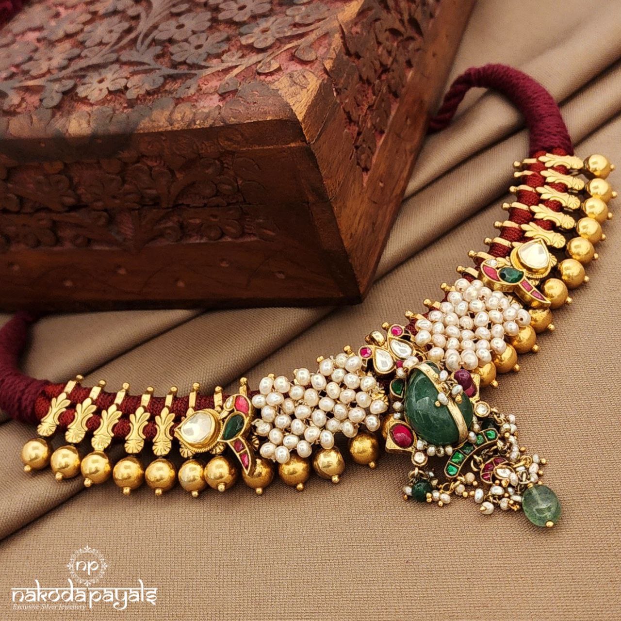 Pearled Kundan Neckpiece (Gn9951)