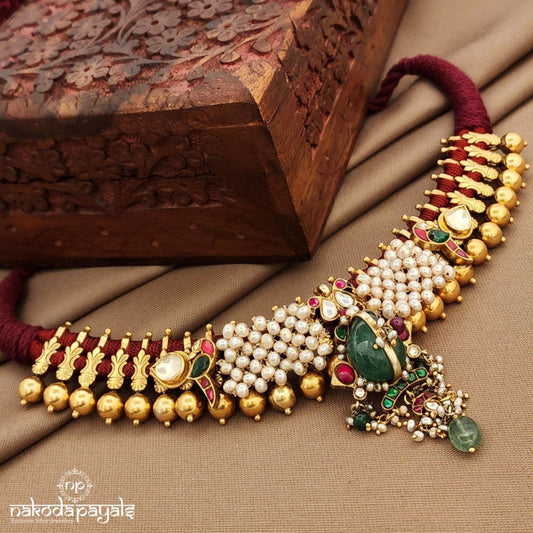 Pearled Kundan Neckpiece (Gn9951)