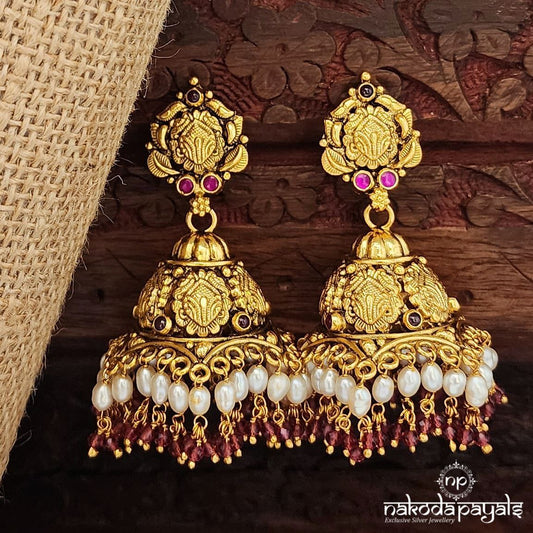 Traditional Red Dot Jhumka (Ge10023)