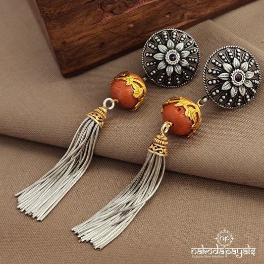 Floral Coral Earrings (C3866)