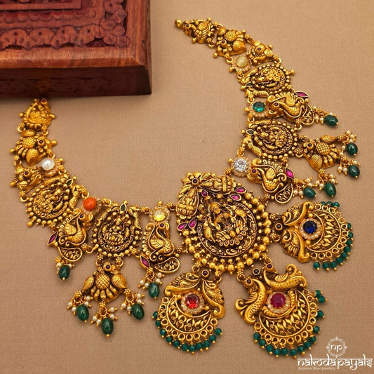 Traditional Navaratna Lakshmi Neckpiece (Gn10194)