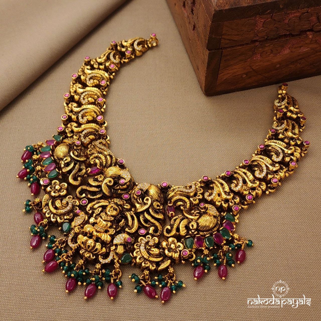 CZ Lakshmi Kemp Neckpiece (Gn9807)