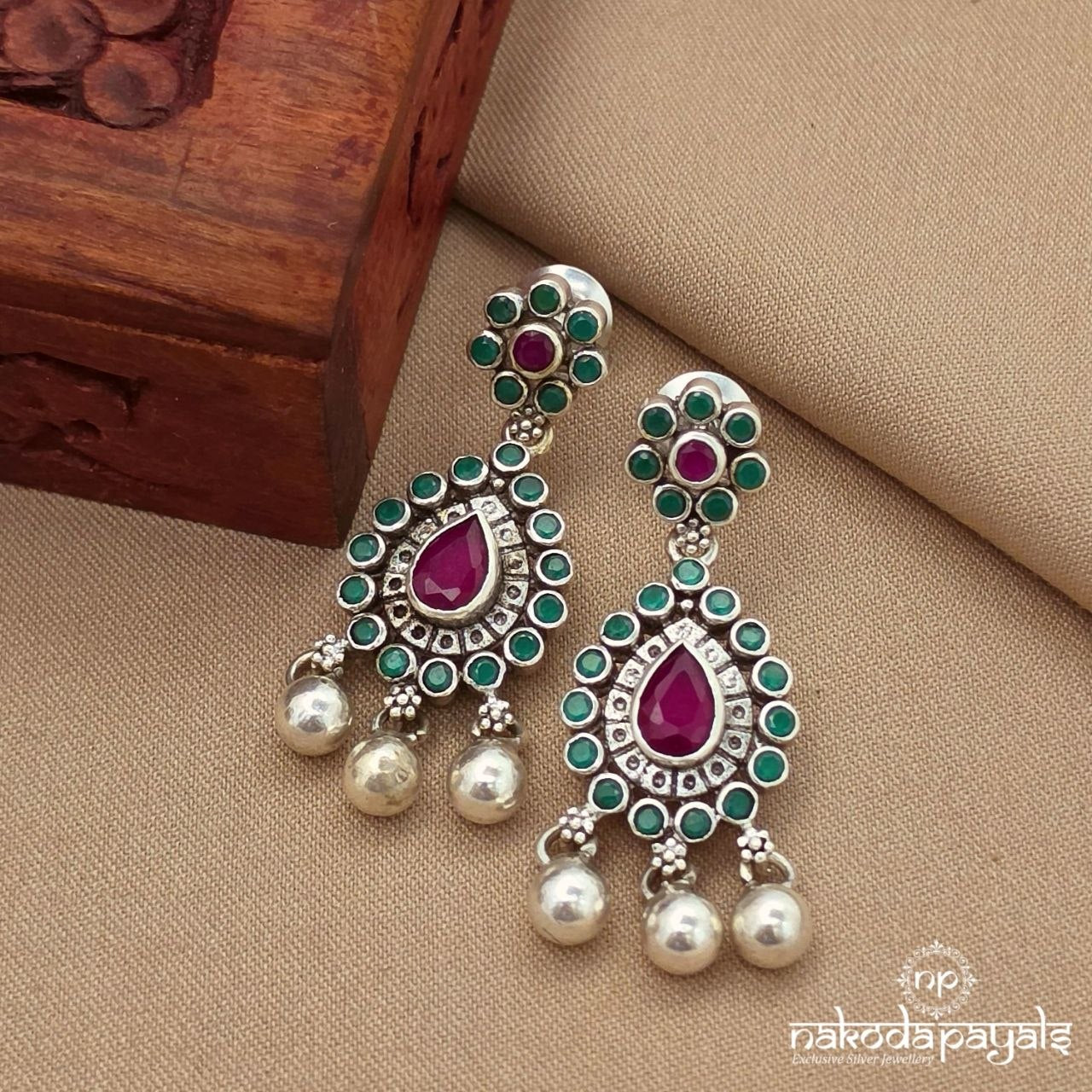 Pearly  pinkish Chandbali (C4053)