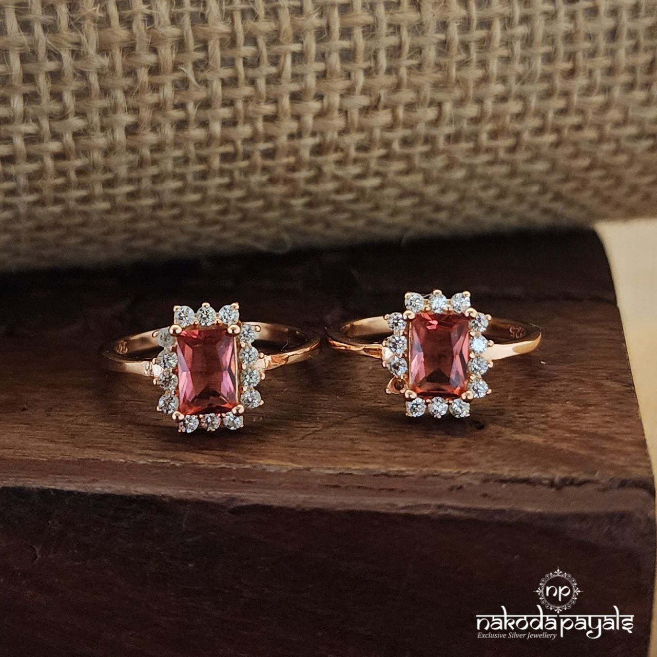 Rose Gold Pink Toerings (T4469)