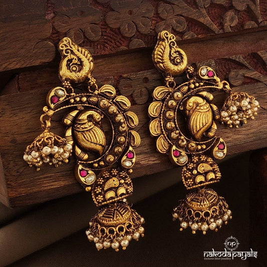 Peacock Jhumka (Ge10334)