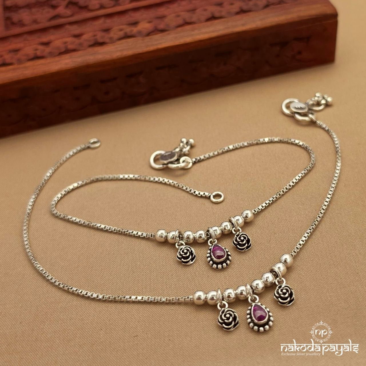 Gulaab Drop Anklets (A6976)