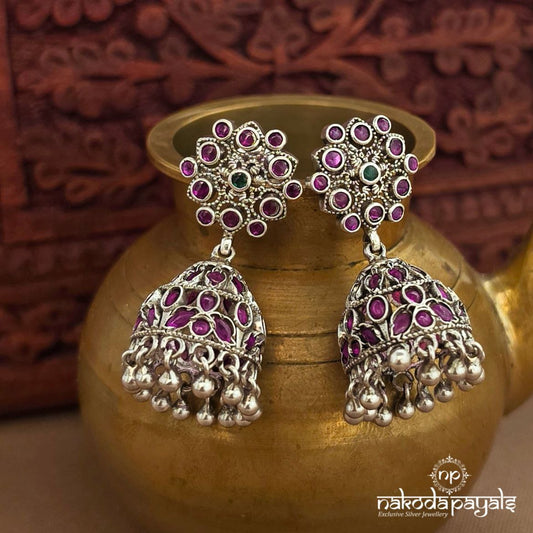 Dotted Pink Jhumka (J1580)