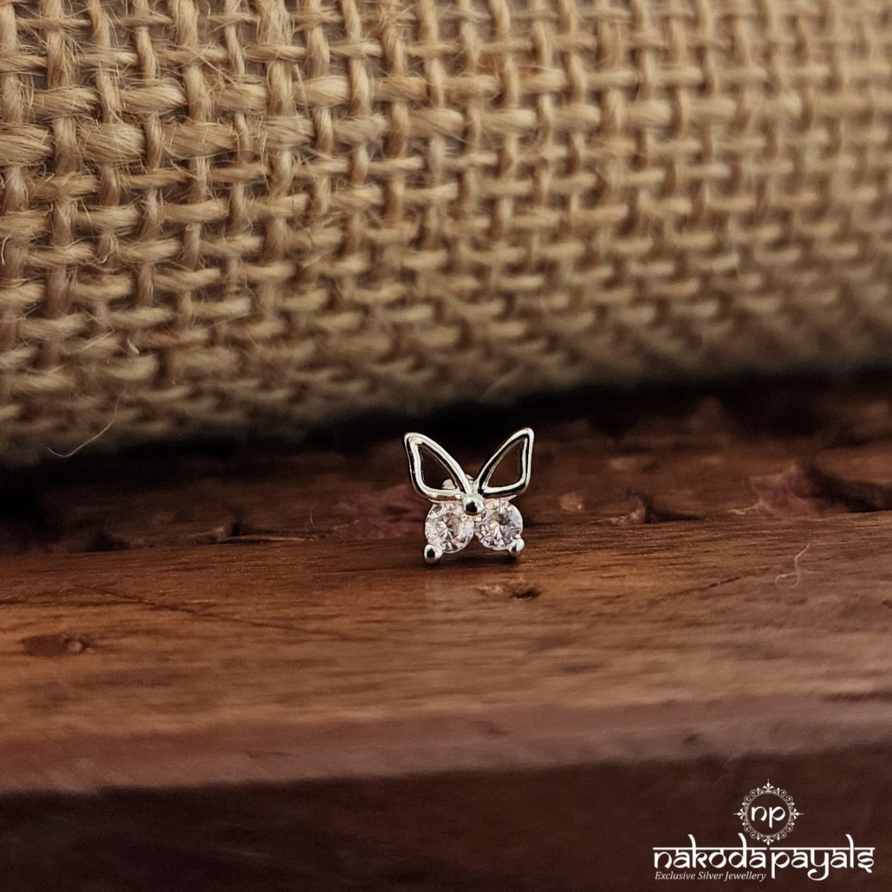 Pink Butterfly Nosepin (Np760)