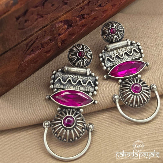 Pink Floral Earrings (C4274)