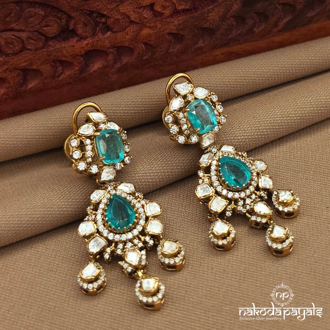 Emerald Green Earrings (Ge10493)