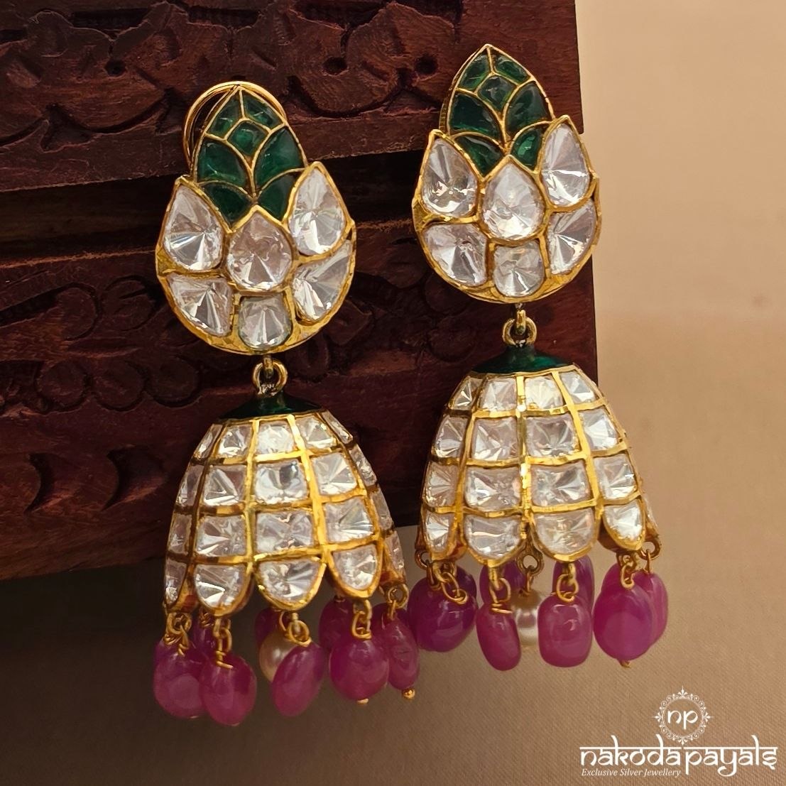 Exquisite Moissanite Jhumka (Ge11008)