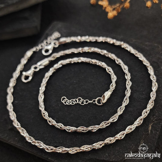 Braided Sparkling Anklets (A6138)