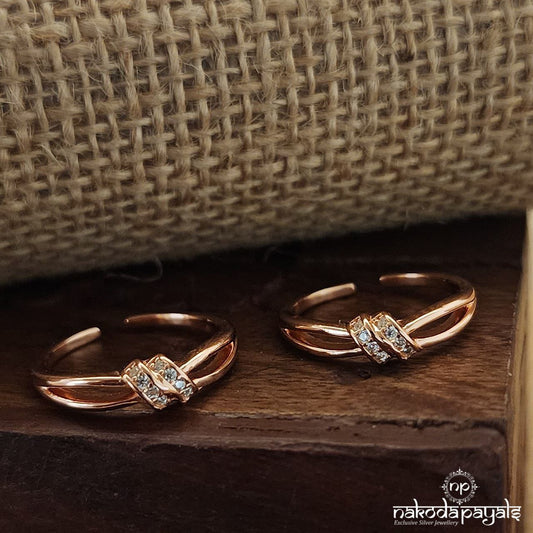 Rose Gold Unique Toerings (T4449)