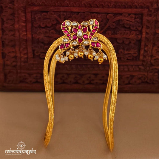 Peacock Pearled Vanki Armlet (Ha0113)