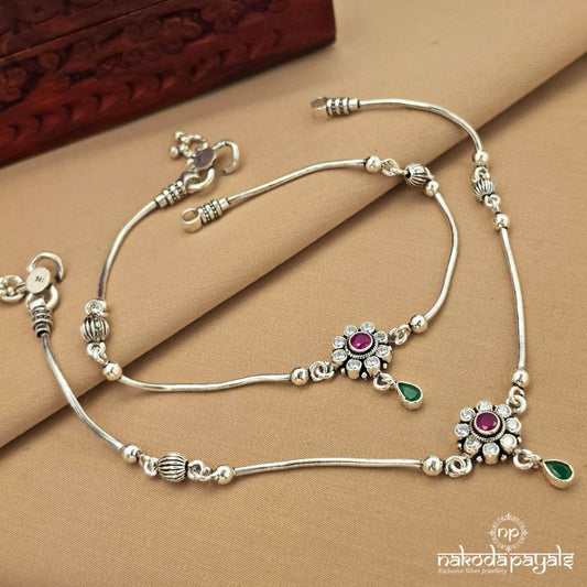 Exemplary Green Drop Anklet (A6989)
