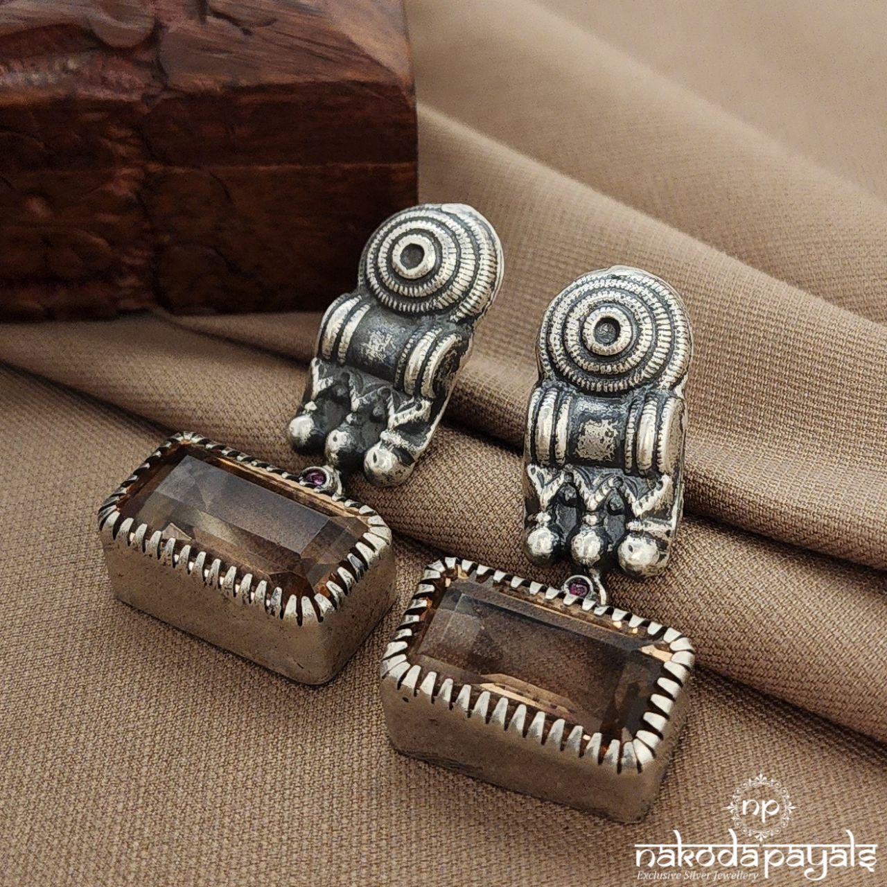 Rectangular Pink Earrings (C3853)