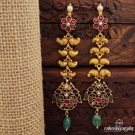 Leafy Kundan Chandbali (Ge9913)