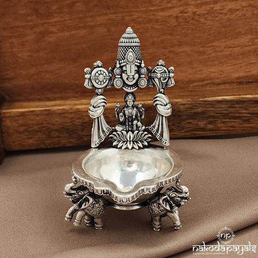 Elephant Venkateshwara Lakshmi Deepam (Aa2076)