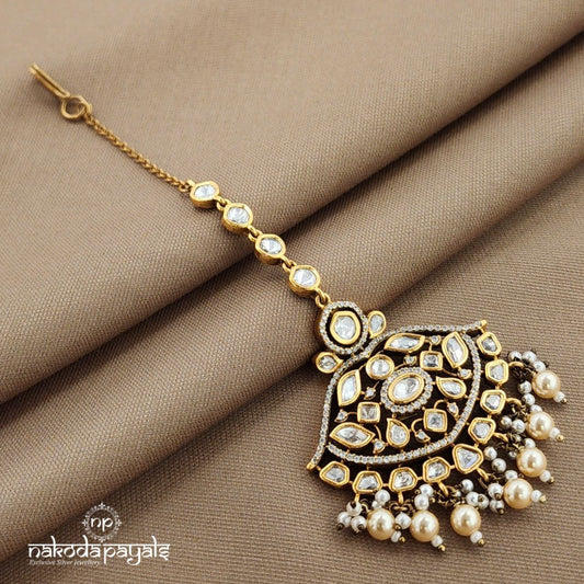 Twinkling White Maang Tikka (Gm1077)