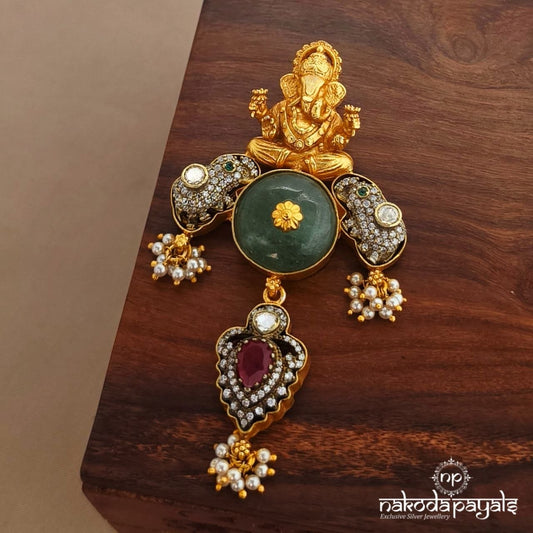 Jade Ganesha Pendant (Gp2558)