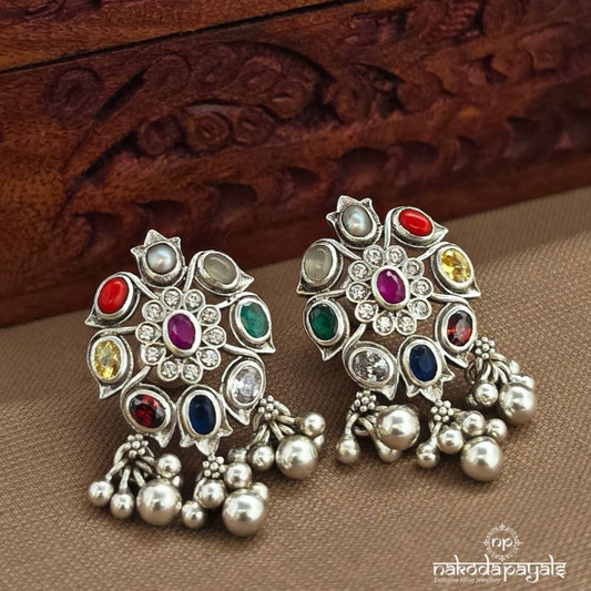 Ball Drop Navaratna Studs (S9631)