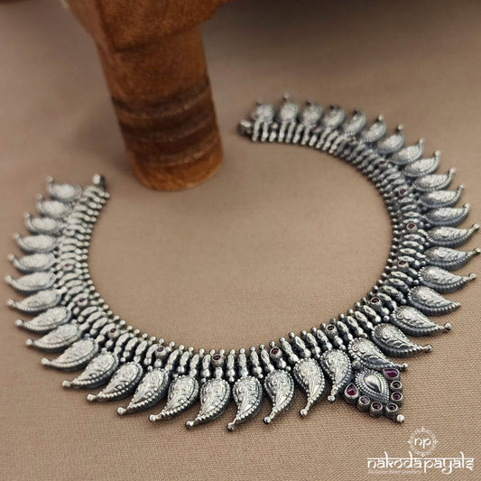 Leafy Oxidised Neckpiece (N11125)