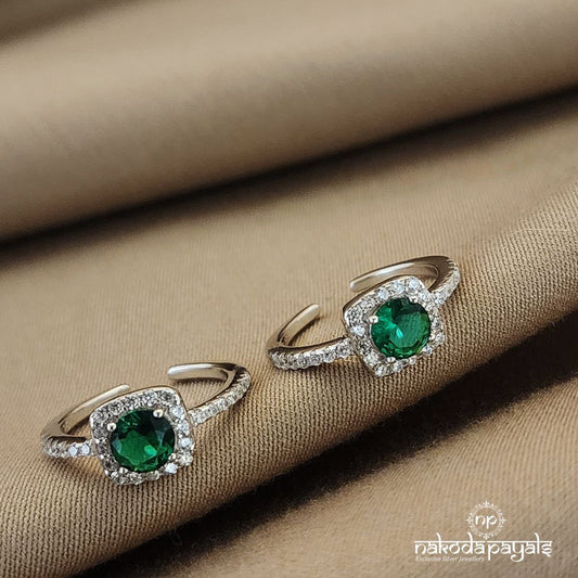 Circular Green Toerings (T4407)