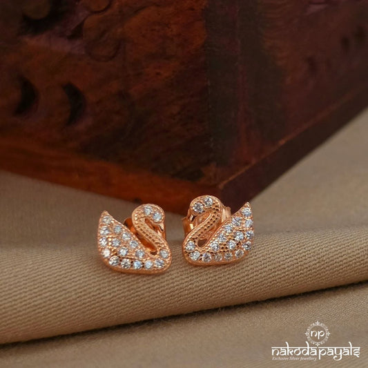 Rose Gold Swam Studs (St3939)