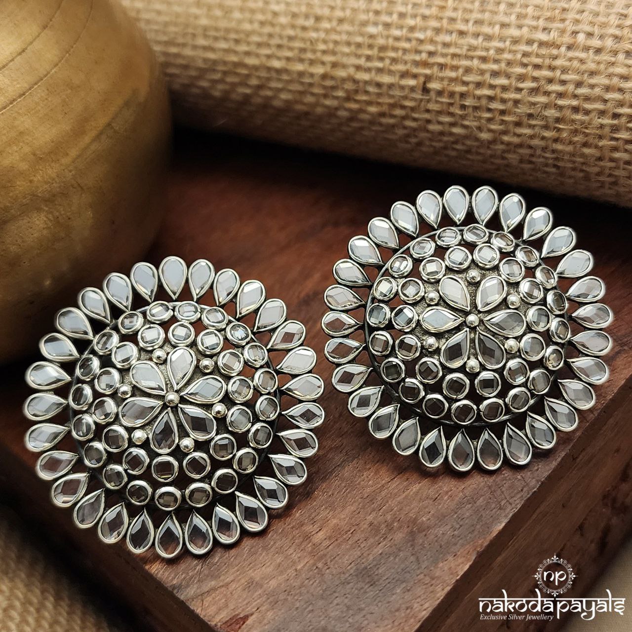 Circular Polki Studs (S9386)