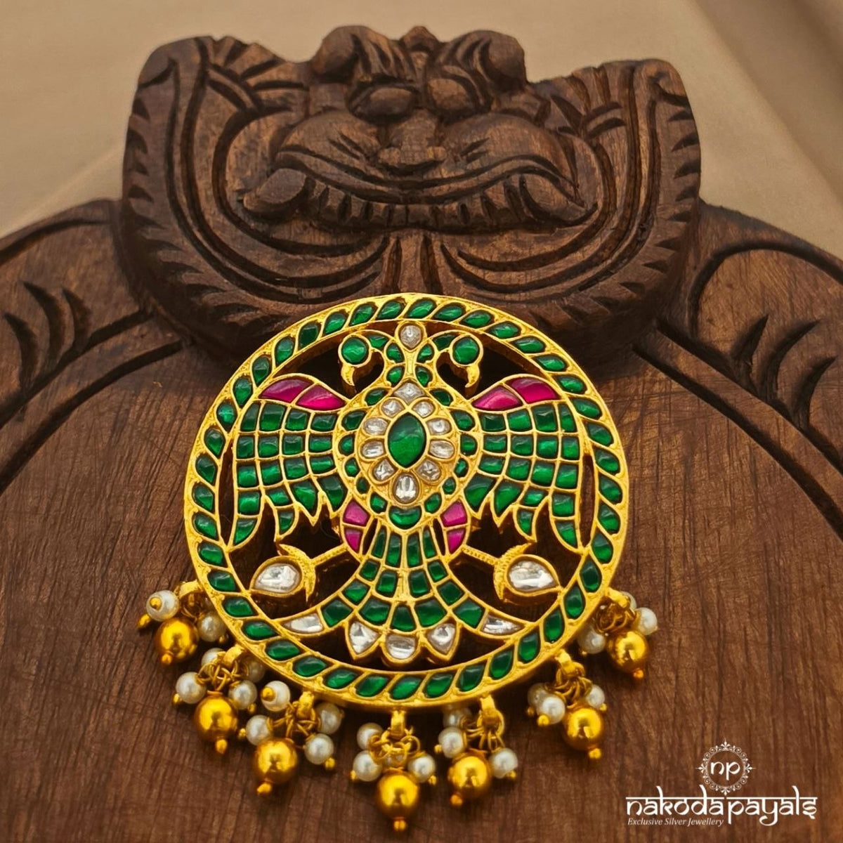 Greenish Gandaberunda Pendant (Gp2707)